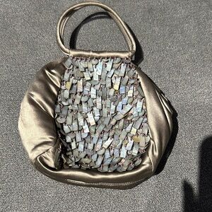 Elegant Metallic Beaded Ann Taylor Women's Bag (Never used)